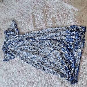 Blue Floral Women's Dress